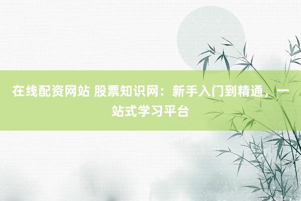 在线配资网站 股票知识网：新手入门到精通，一站式学习平台