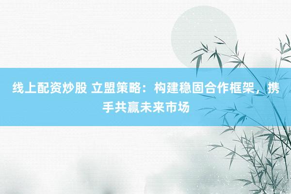 线上配资炒股 立盟策略：构建稳固合作框架，携手共赢未来市场
