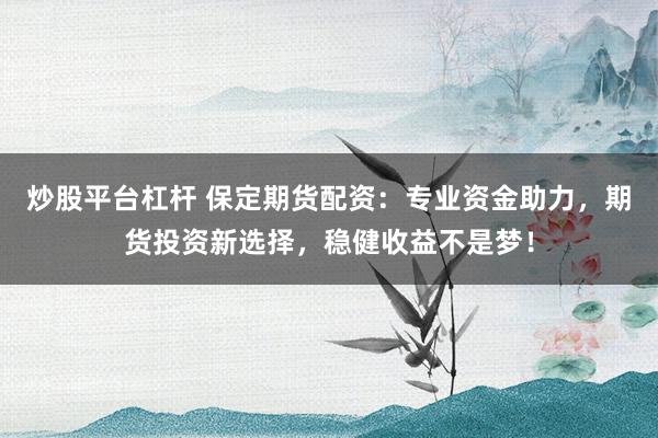 炒股平台杠杆 保定期货配资：专业资金助力，期货投资新选择，稳健收益不是梦！