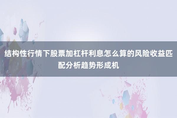 结构性行情下股票加杠杆利息怎么算的风险收益匹配分析趋势形成机